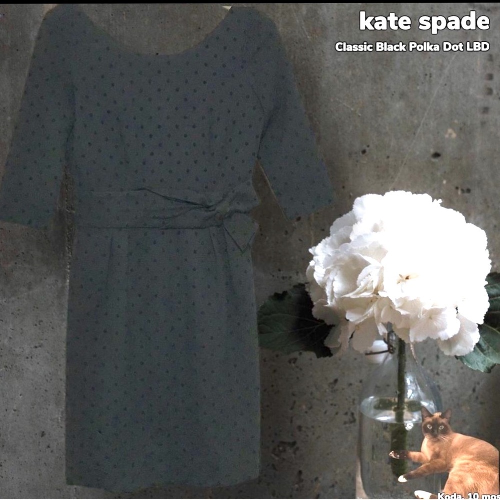 kate spade | Dark Academia | Classic | Polka Dot | Little Black Dress with Bow